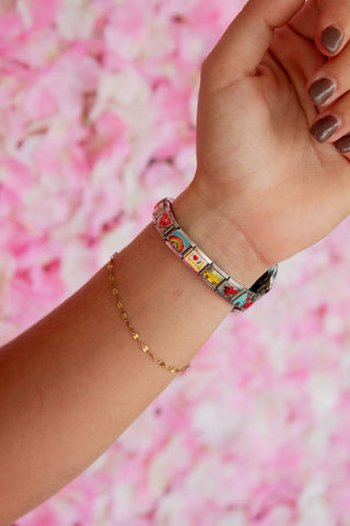 Silver Charm Watch Band