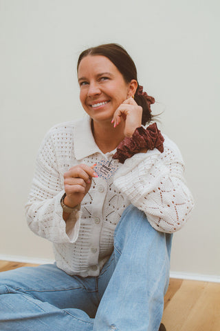 Flecked Mocha Jumbo Scrunchie