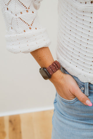 Flecked Mocha Scrunchie Watch Band