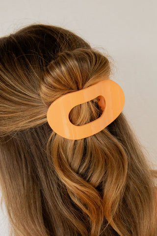 Smooth Circle Cutout Flat Claw Clip