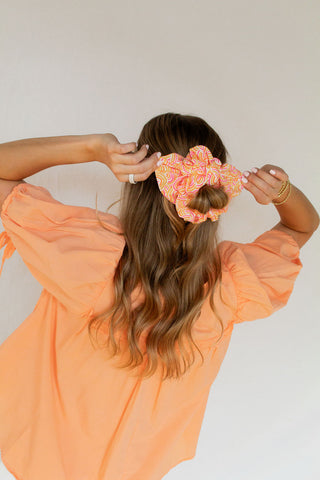 Rainbow Jumbo Scrunchie