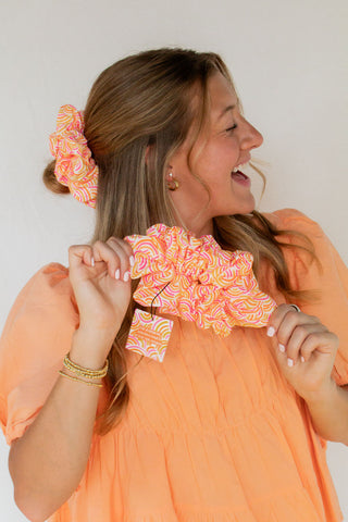 Rainbow Jumbo Scrunchie