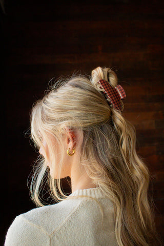 Cider Gingham Claw Clip