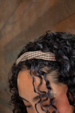 Twisted Gingham Headband
