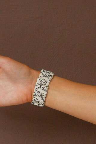 Ebony and Ivory Scrunchie Watch Band