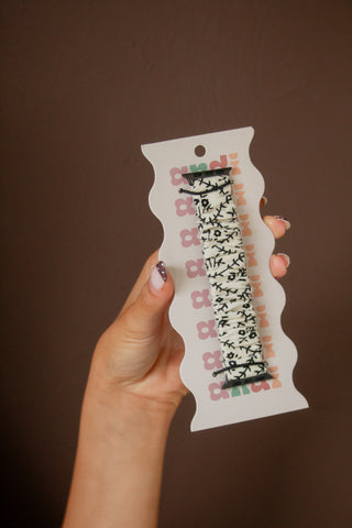 Ebony and Ivory Scrunchie Watch Band