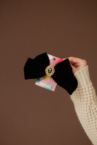 Rose Pendant Bow Barrette