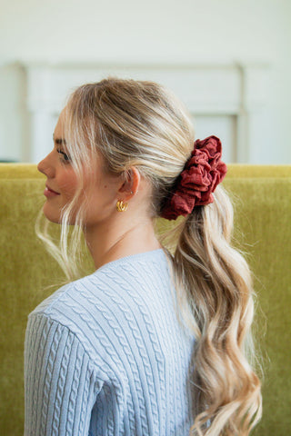 Burgundy Jumbo Scrunchie