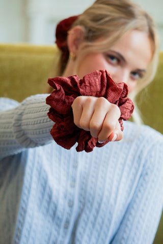 Burgundy Jumbo Scrunchie