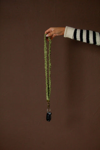 Green Leather Lanyard