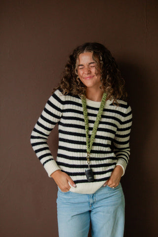 Green Leather Lanyard