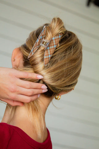 Frost and Almond Claw Clip