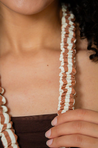 Cinnamon Striped Lanyard