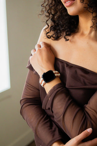 Cinnamon Striped Apple Watch Band