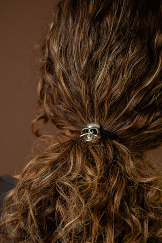Silver Skull Ponytail Cuff