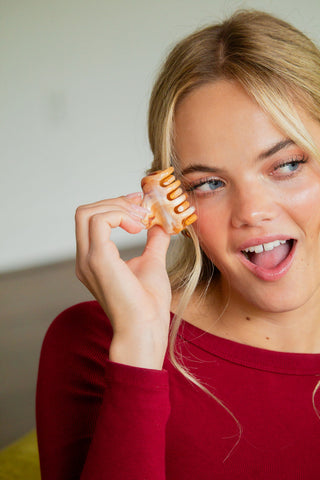 Pumpkin Pie Mini Claw Clip