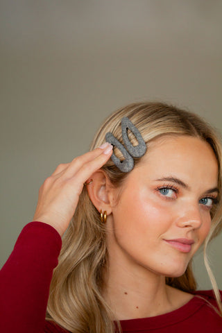 Heather Knit Snap Clips 2-Pack