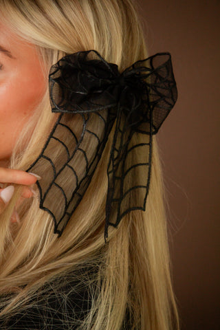 Spider Web Bow Barrette
