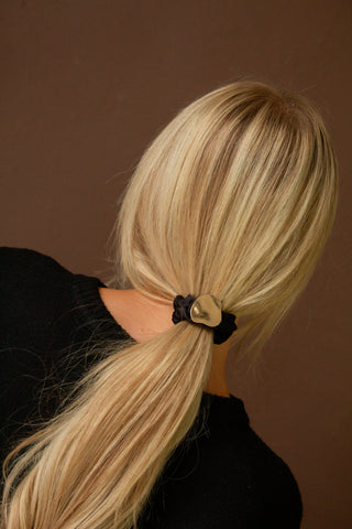Gold Pendant Scrunchie