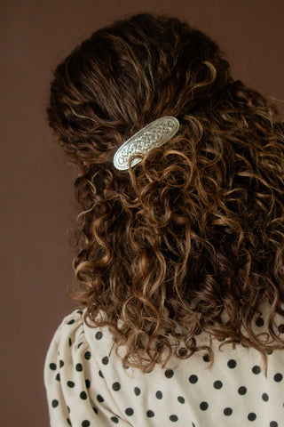 Chunky Silver Barrette