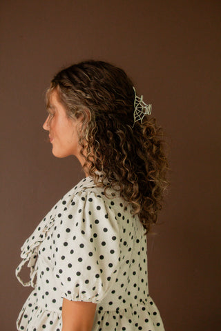 Metal Spider Web Claw Clip