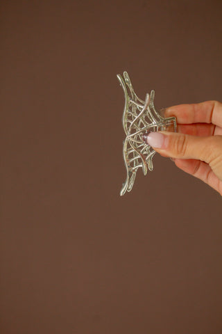 Metal Spider Web Claw Clip