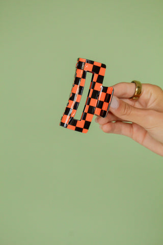Festive Check Claw Clip