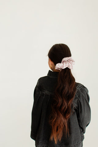 Pink Ghosts Jumbo Scrunchie