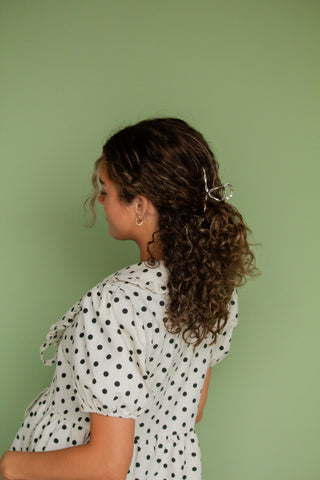 Silver Twisted Claw Clip