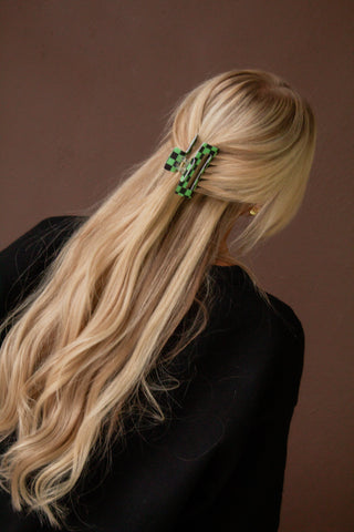 Festive Check Claw Clip