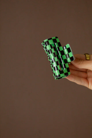 Festive Check Claw Clip
