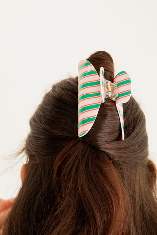Candy Stripe Claw Clip