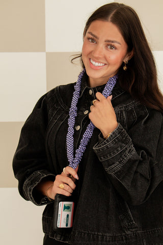 Twilight Gingham Lanyard