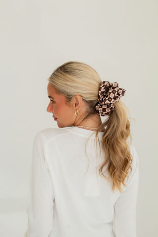 Witches Checkerboard Jumbo Scrunchie