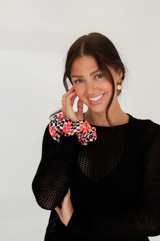 Spellbound Check Jumbo Scrunchie