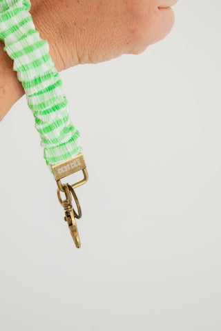 Matcha Striped Keychain