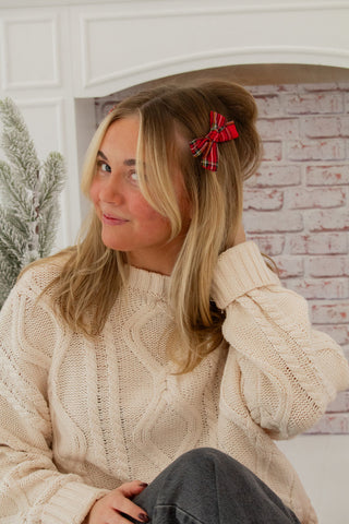 Holiday Plaid Bow 2-Pack