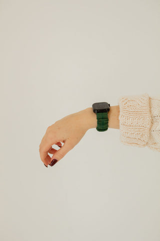 Forest Green Textured Apple Watch Band