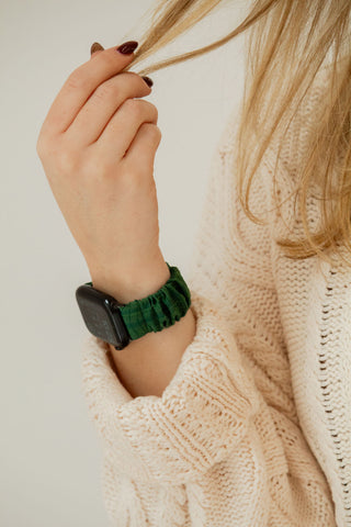 Forest Green Textured Apple Watch Band