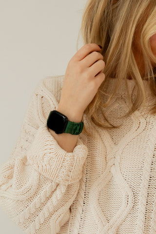 Forest Green Textured Apple Watch Band