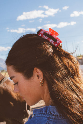 Howdy Darlin' Rectangle Claw Clip