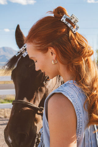 Howdy Darlin' Rectangle Claw Clip