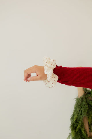 Red Polka Dot Jumbo Scrunchie