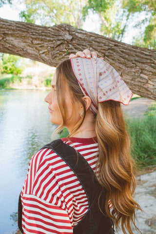 Star-Spangled Floral Hair Scarf