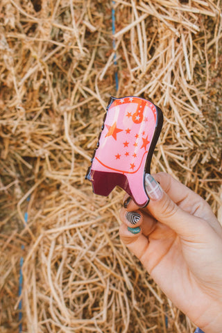 Pink Spurs Claw Clip