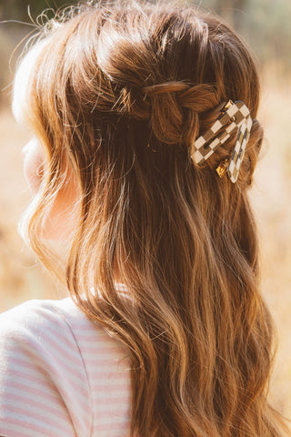 B&W Checked Clips 2-Pack