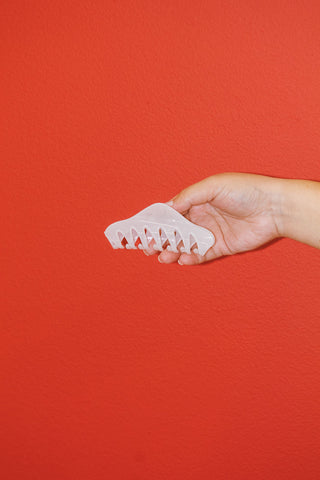 Milky White Claw Clip