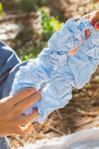 Cornflower Jumbo Scrunchie