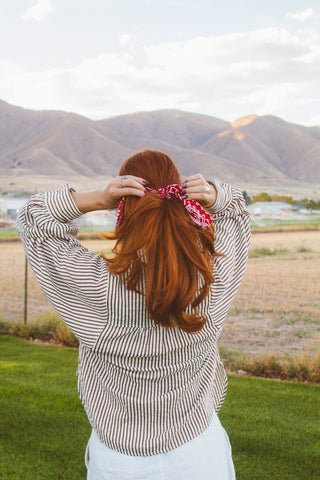 Ranch Bandana Tie Scrunchie