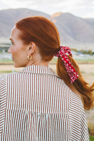 Ranch Bandana Tie Scrunchie